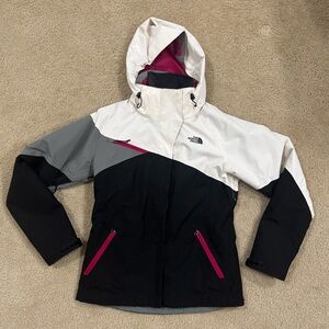 The North Face Women's Black, Gray, and White Ski Jacket